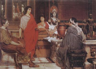 Alma-Tadema, Sir Lawrence Catullus at Lesbia's (mk23) Norge oil painting art